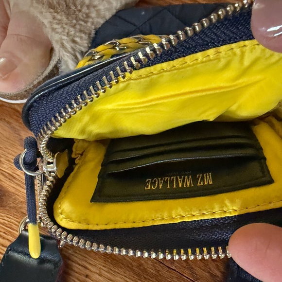 MZ Wallace Metro Crossbody in Blue with Yellow Details - Picture 4 of 4